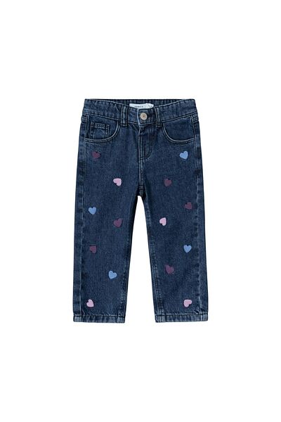 name ıt Pantaloni din denim cu model inimă pentru fete 13232570