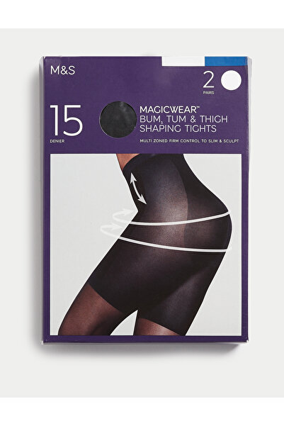 Marks & Spencer 2'li 15 Denye Magicwear™ Külotlu Çorap Seti