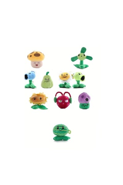 OEM Set 10 Plush Toys Plants vs Zombies, multicolor, 15 cm