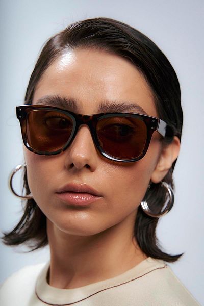 Bilge Karga Belen Leopard Brown Sunglasses