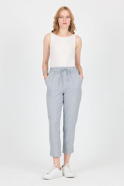 Rays Gray Cotton Elastic Waist Straight Leg Straight Leg Trousers 4800
