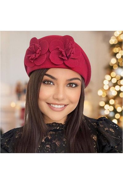 Confortino Luxury women's felt hat with a corner toca - ONE SIZE, ADJUSTABLE