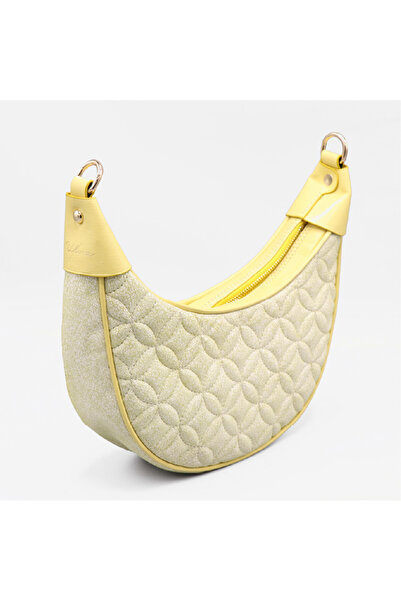 Uderra Leather Uderra Yellow Quilted Genuine Leather Shoulder Bag-S1Km0025