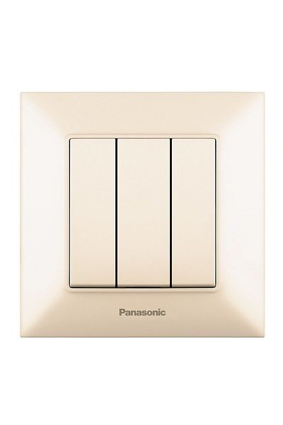 PANASONIC Întrerupător triplu 10AX 250V bej Arkedia Slim