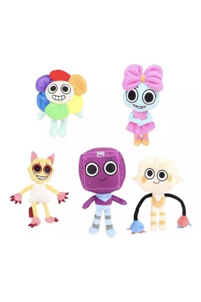 MASHASHOP Set 5 Plush Mascots, Dandy's World, MASHASHOP, Pink/Multicolor, 28 cm - 30 cm