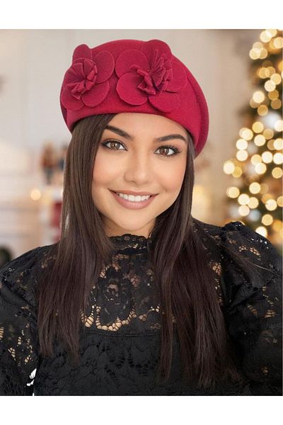 Confortino Luxury women's felt hat with a corner toca - ONE SIZE, ADJUSTABLE