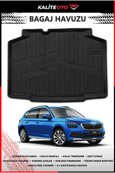 Skoda Kamiq 2020 Model 4D Araca Özel Bagaj Havuzu Paspası