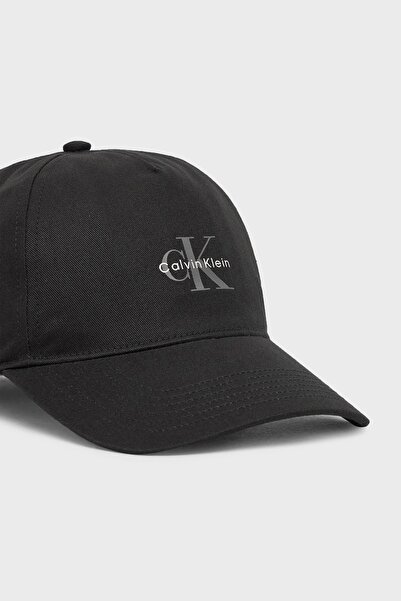 Calvin Klein Mono Logo Erkek Siyah Kot Şapka LV04G5007G-UB1
