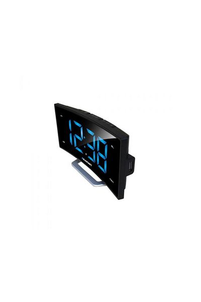 Blaupunkt Clock Radio, Digital Display, Battery Powered, Modern, FM, Black/Grey