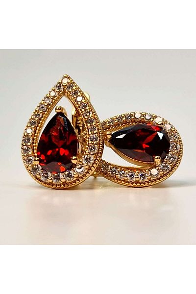 My Bijoux Cercei placati cu aur Francesca Red