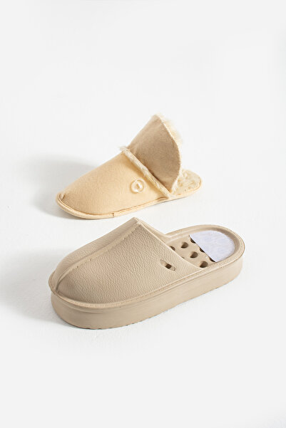 Friend & Trend Removable Inner Lining Fur High Sole Eva Winter Women's Slippers Ftpop25