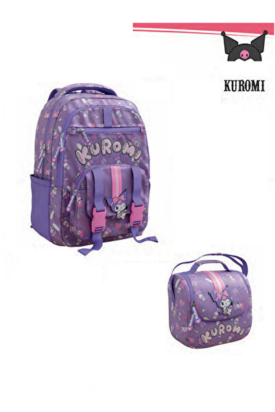 ADASRA Geantă de școală Kuromi - Rucsac - Licențiată originală / Cutie de prâ...