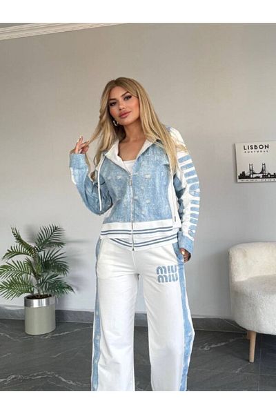 MODAM TAŞ Denim Detailed Double Women's Suit