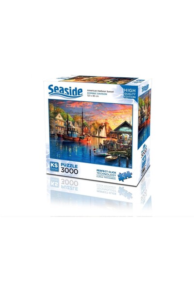 Ks Games Puzzle 3000 Pieces American Harbor Sunset 23023