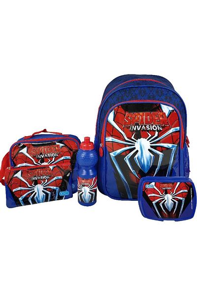 Roco Spider 5-in-1 Value Set Backpack with Accessory – 16/17 Inch Superhero School Bag