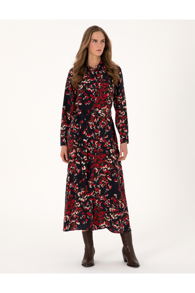 Pierre Cardin Lacivert Comfort Fit Dokuma Elbise 50314131-VR033