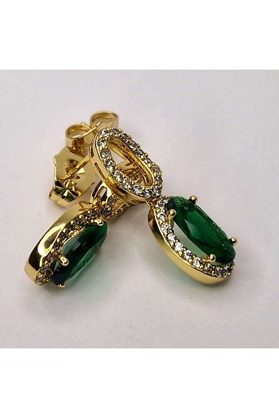 My Bijoux Emilia Green gold plated earrings