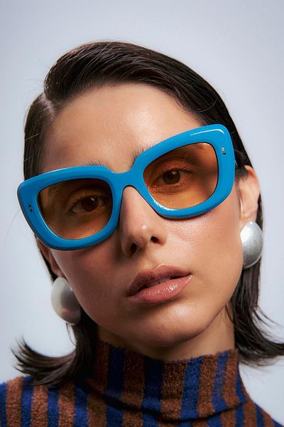 Bilge Karga Lenora Blue Orange Sunglasses