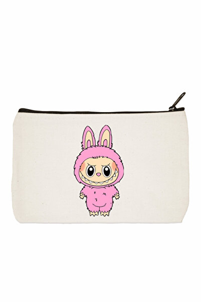 designedfy حقيبة مكياج مطبوعة باللون الوردي من لابوبو