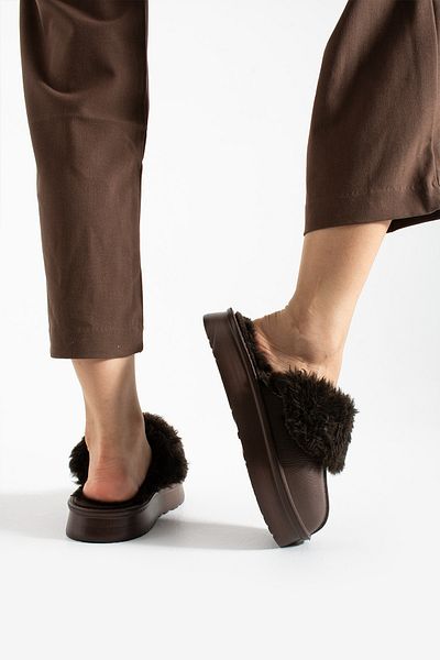 Friend & Trend Removable Inner Lining Fur High Sole Eva Winter Women's Slippers Ftpop25