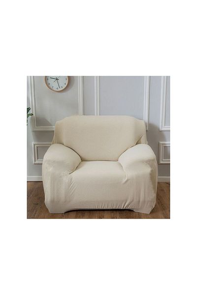 ElastiX Light Beige Microfiber Armchair Cover