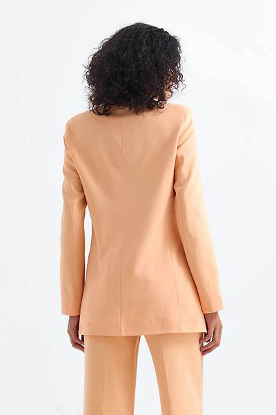 Sense Lined Hürrem Fabric Oversize Blazer Jacket |   Ckt34236 Salmon