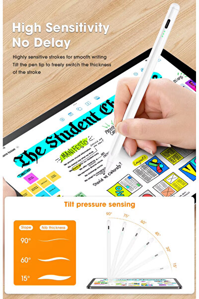 Al Riyadi Smart Pen for iPad and Tablets | Magnetic Stylus Pink