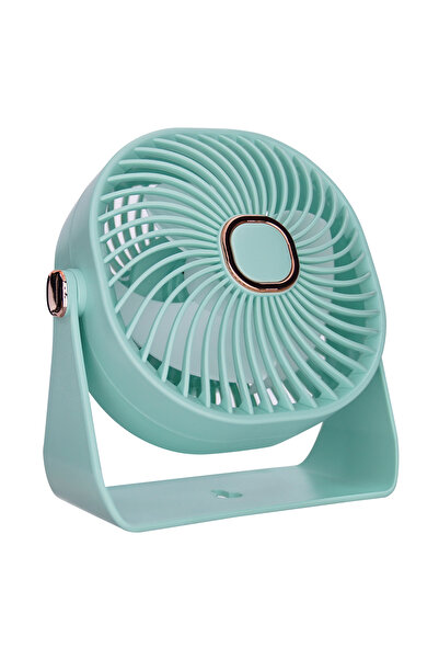 Wexta Taşınabilir Şarjlı Masaüstü Ev Ofis Araç Soğutucu Oynar Başlık Fan Pervane Vantilatör