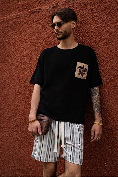 no7man Michelangelo Black Tshirt