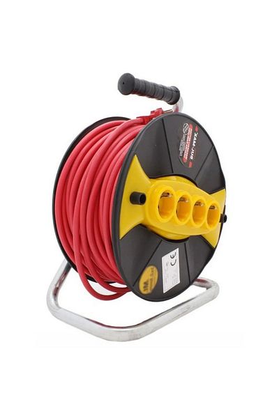 Blasko Extension Cord with Grounding 50m, Roll Type, 4 outlets, 2.5 thick cable