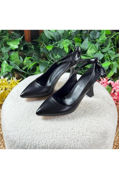 MEY Stiletto Shoes with Back Flower Tie M1165