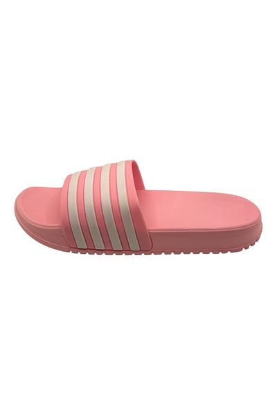 TECOS Papuci de plaja sau piscina pentru dama, Tecos®, marime 38, roz, 24 centimetri, model cu dungi