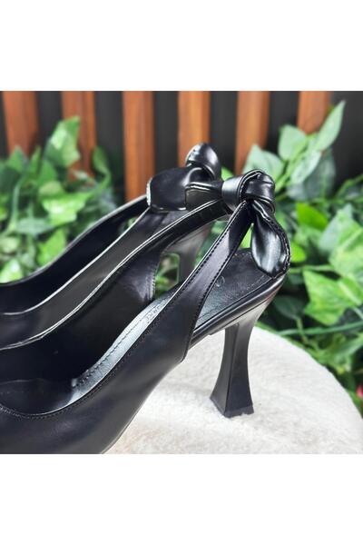 MEY Stiletto Shoes with Back Flower Tie M1165