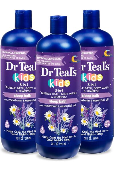 Dr Teals Dr Teal's Kids 3-in-1 Sleep Bath: Bubble Bath, Body Wash & Shampoo w...