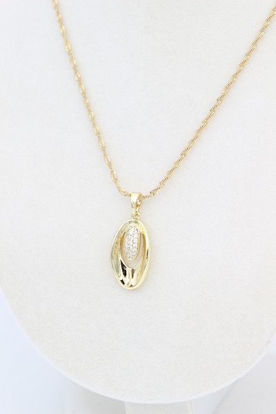 XUPING JEWELRY Style Pearl/Xuping Jewelry Leaf Model Zircon Stone Large Necklace
