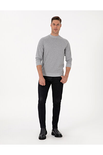 Pierre Cardin Açık Gri Melanj Regular Fit Sweatshirt 50313899-VR091