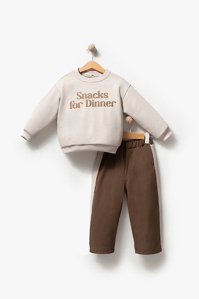 Jikko Baby Sweatshirt and Trousers Double Children's Combination 9078