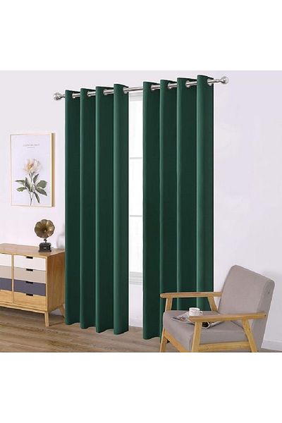 Metropolitan Concept Set of 2 blackout curtains, worked on staple rings