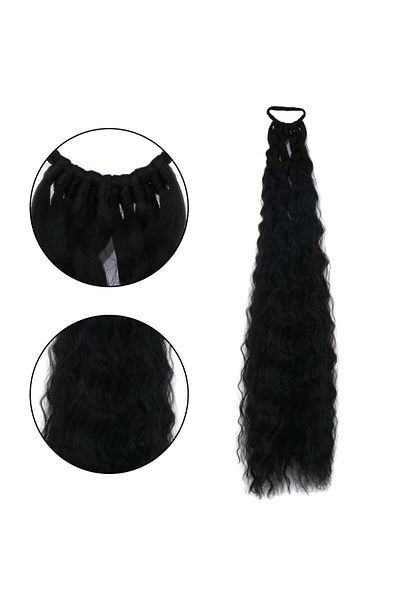 Wovna Rubber Buckle Ponytail Fluffy Afro Wavy / Black