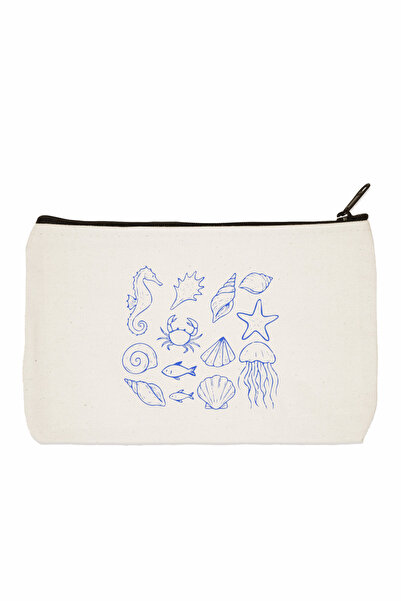 designedfy حقيبة مكياج مطبوعة بالبحر