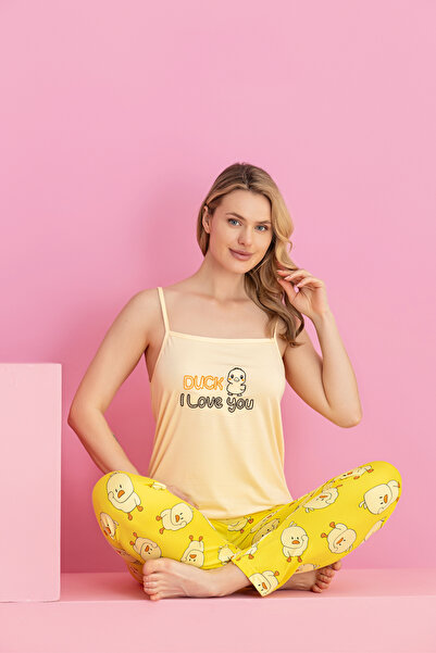rindahomewear Kadın MİLAN Askılı Pijama Takımı