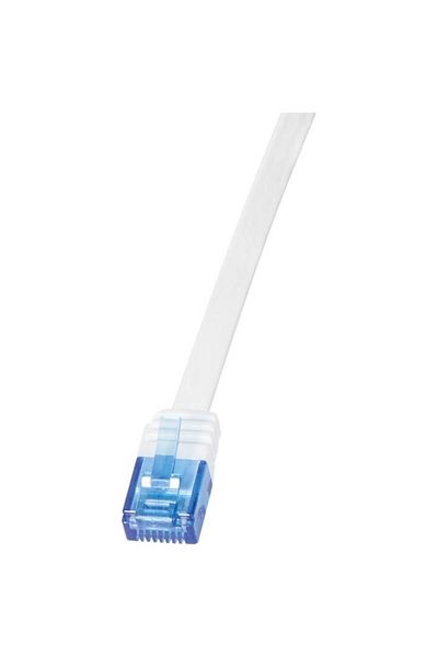 LogiLink Cablu UTP Cat6, cupru, flat, 3 m, alb, AWG32