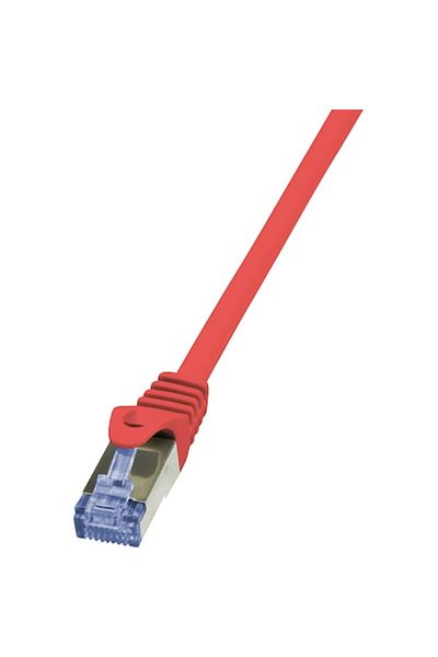 LogiLink Cablu S/FTP Cat6a, LSZH, Cupru, 3m, Roșu, AWG26, Ecranat Dublu