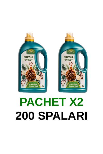 CHIC Premium Fresh Forest Gel Detergent 2x4L (200 Washes) | Intense Cleaning & Fragrance