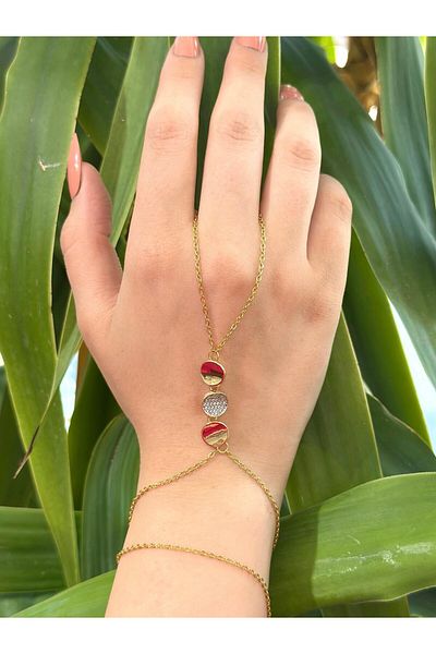 BY YASİN TOPÇU Hand Ring Bracelet Steel