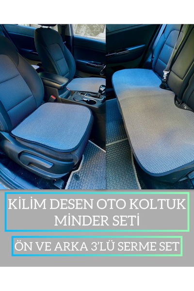 rebols SET DE 3 PERNE PENTRU SEAT AUTO, 100% BUMBAC, ANTITĂPĂ, ȚESUTE (GREY)