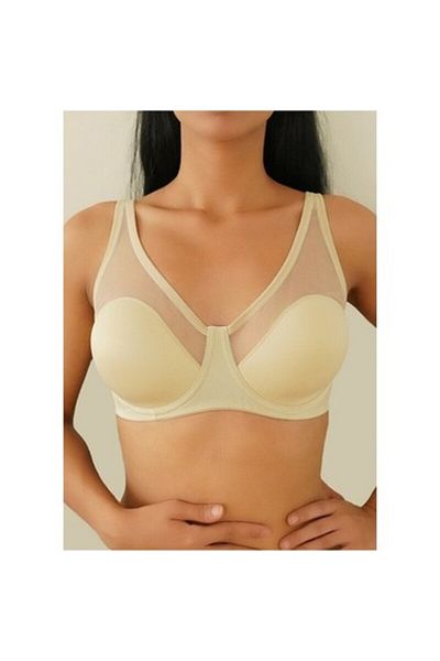 miss ayza içten gelen şıklık Σουτιέν MissAyza Fenetta με τούλι με κάλυμμα D Cup Super Lifting