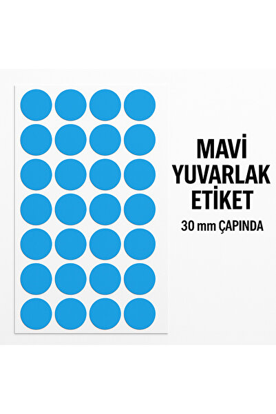 Kalite Barkod Okrugla etiketa 30 mm plava 600 komada etiketa - Kvalitetan barkod