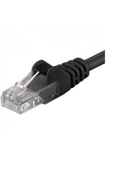 PremiumCord Cablu de patch-cord UTP RJ45-RJ45 Categoria 6, 1m, negru, 100% cupru, 26AWG