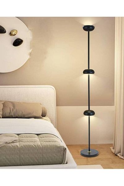 Al Saada Home Metal Floor Lamp - Black